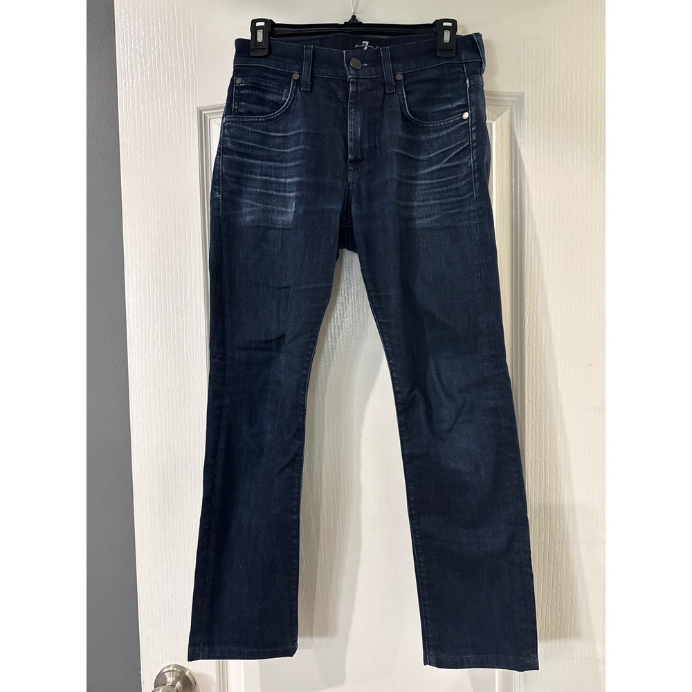 7 For All Mankind Paxtyn Luxe Performance Skinny Jeans Indigo Blue‎ Size 28